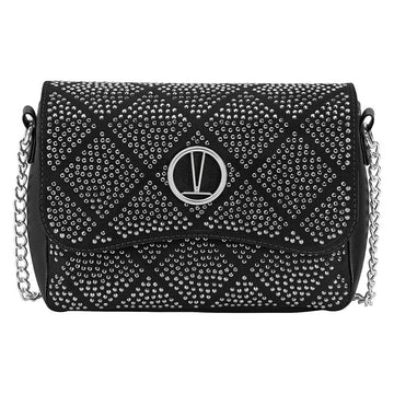 Vizzano 10054-1 Studded Shoulder Bag in Black Suede